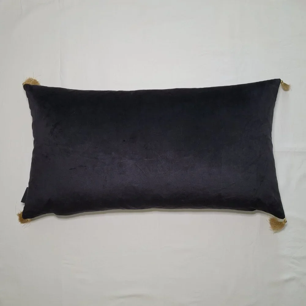 Cynthia Rowley Halloween Throw Pillow Ouija Board Black Gold Gothic Whimsigoth
